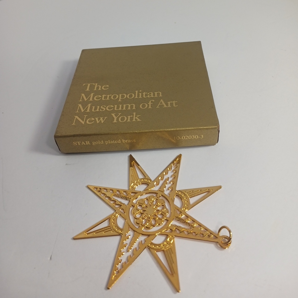 2003 The MMA Gold Plated Star Christmas Ornament Gold Plated Brass
